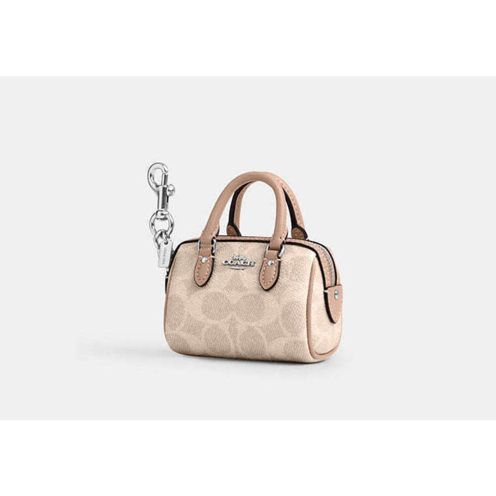 Coach Outlet Mini Rowan Bag Charm In Signature Canvas